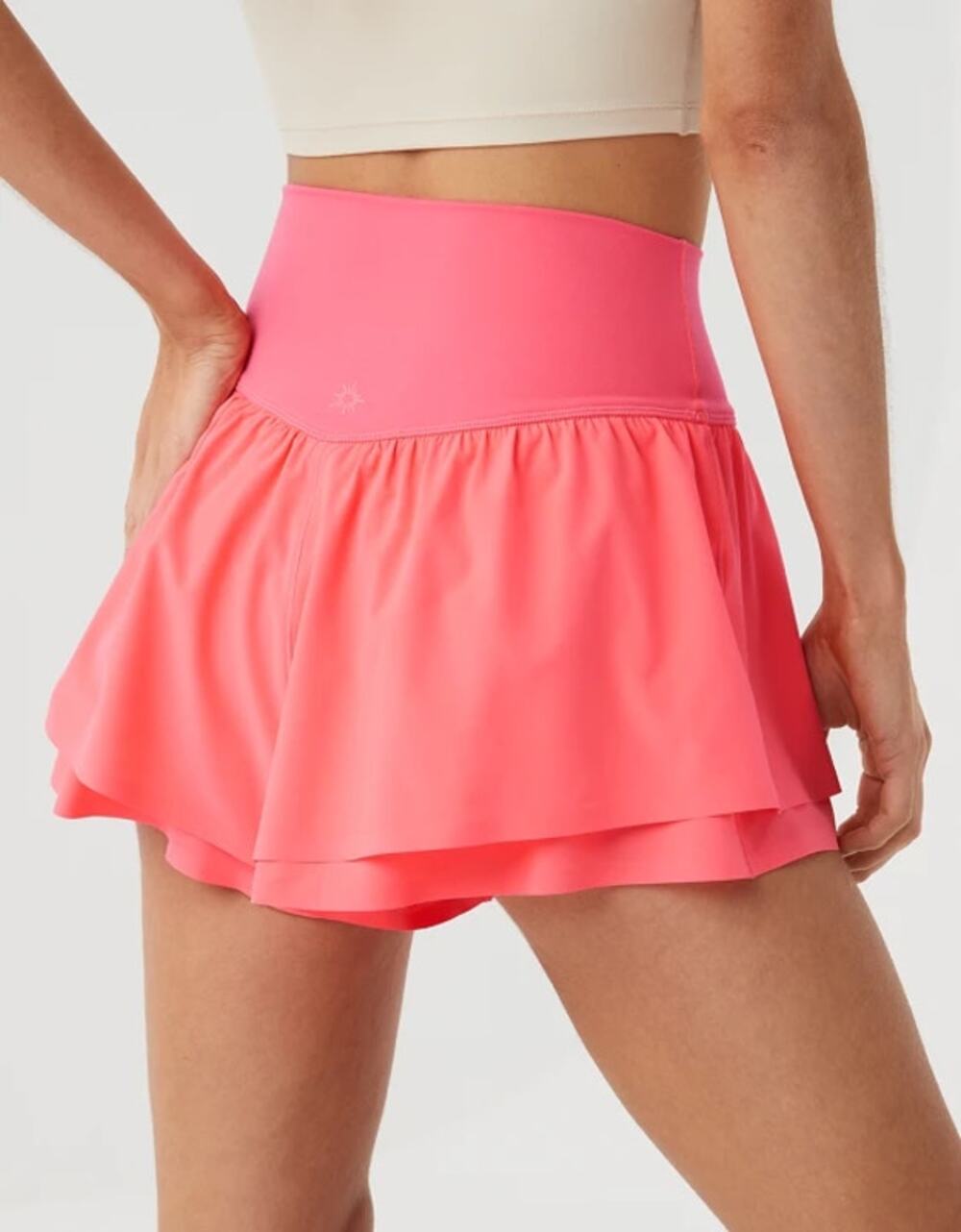 OFFLINE By Aerie Real Me High Rise Layered Flirty Short Tropidelic Pink Medium